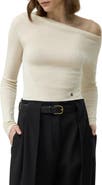 Lilysilk Elegant Off-Shoulder Silk-Cashmere Top