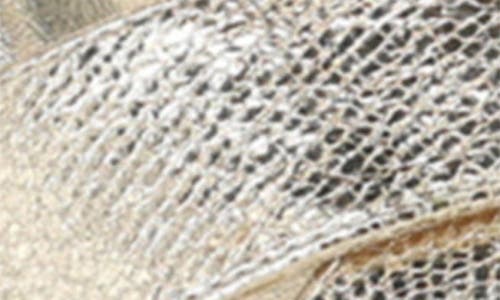 Ferragamo Sonya Metallic Leather Platform Sandal In Gold