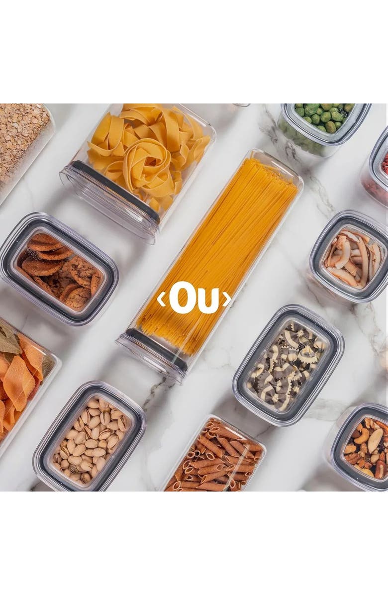 OU Clear Airtight Stackable Food Storage Container with Leak Proof Lid, Alternate, color,