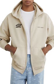 Reiss Ashlam Full Zip Graphic Hoodie