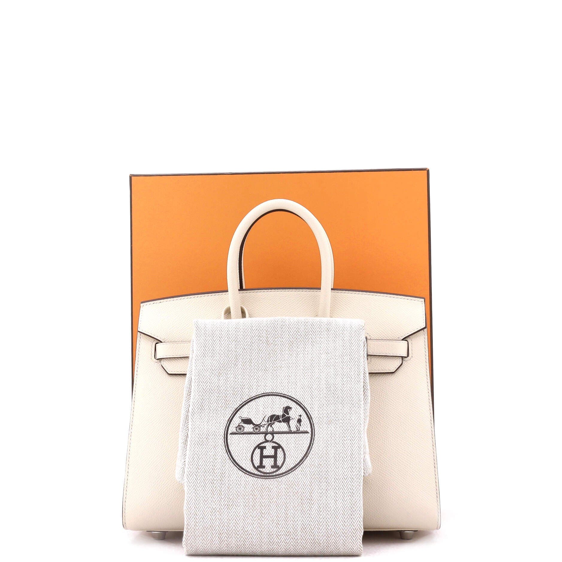 Pre-Owned Hermes Birkin Sellier Bag Light Epsom with Palladium Hardware 25, Alternate, color, Nata