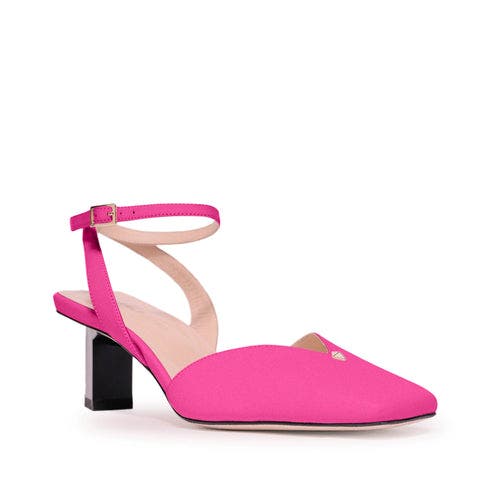 Hope Ankle Strap Heels - Low, Alternate, color, FUSCHIA/PINK
