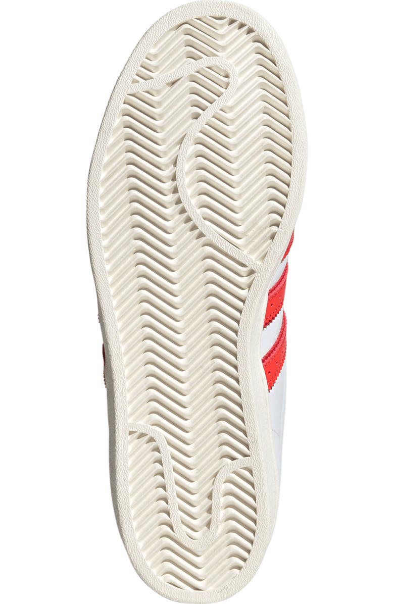 adidas Superstar Sneaker, Alternate, color, White/ Cloud White/ Bright Red