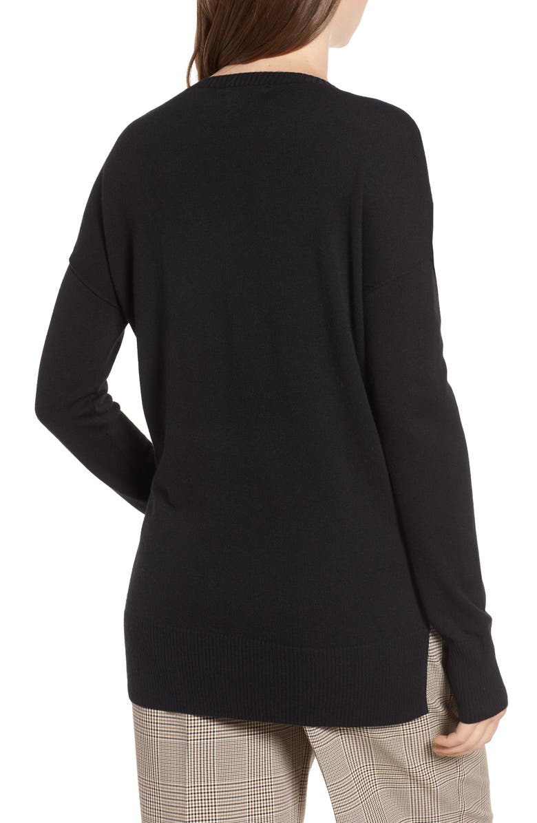 Trouvé Side Slit Sweater, Alternate, color, 