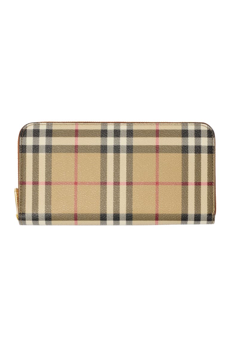 Check Zip Wallet, Main, color, Archive beige/briar brown