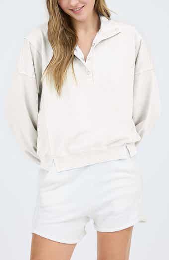 Blu Pepper Washed Half Snap Sweatshirt
