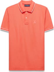 Psycho Bunny Brad Tipped Cotton Piqué Polo