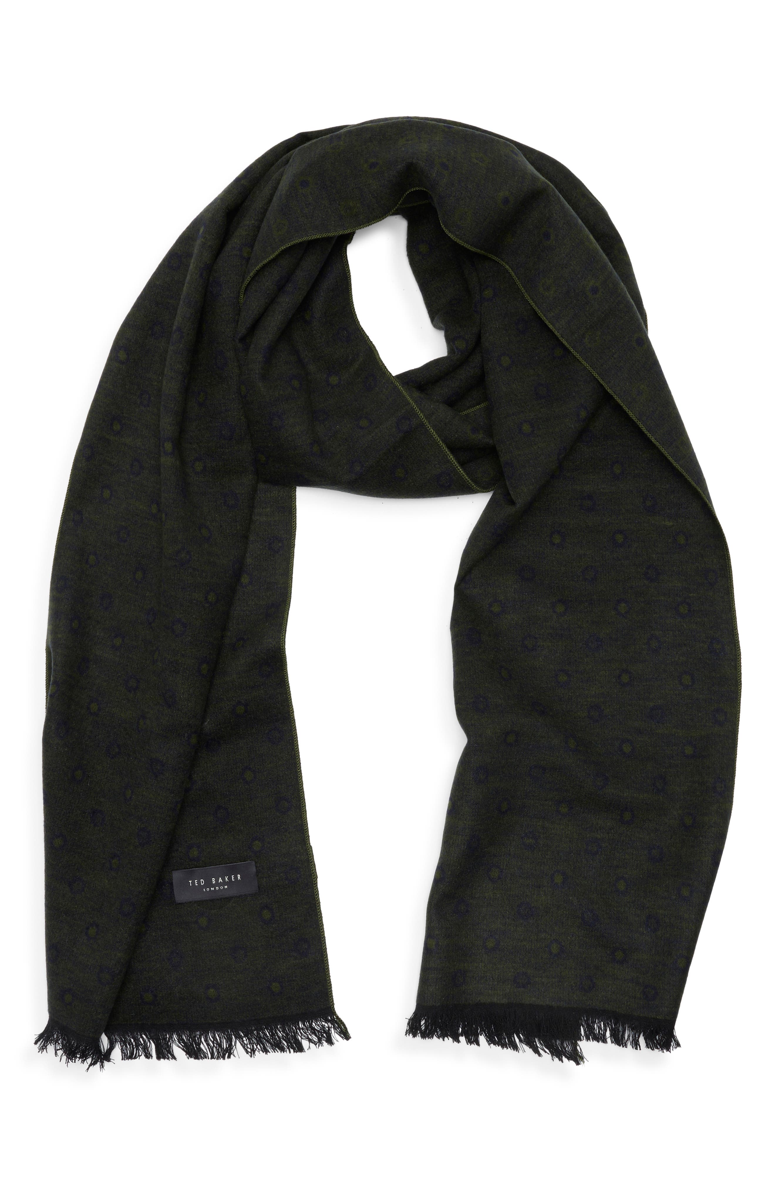 Ted Baker London Dot Brushed Silk Reversible Scarf