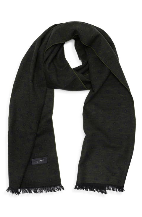 Dot Brushed Silk Reversible Scarf