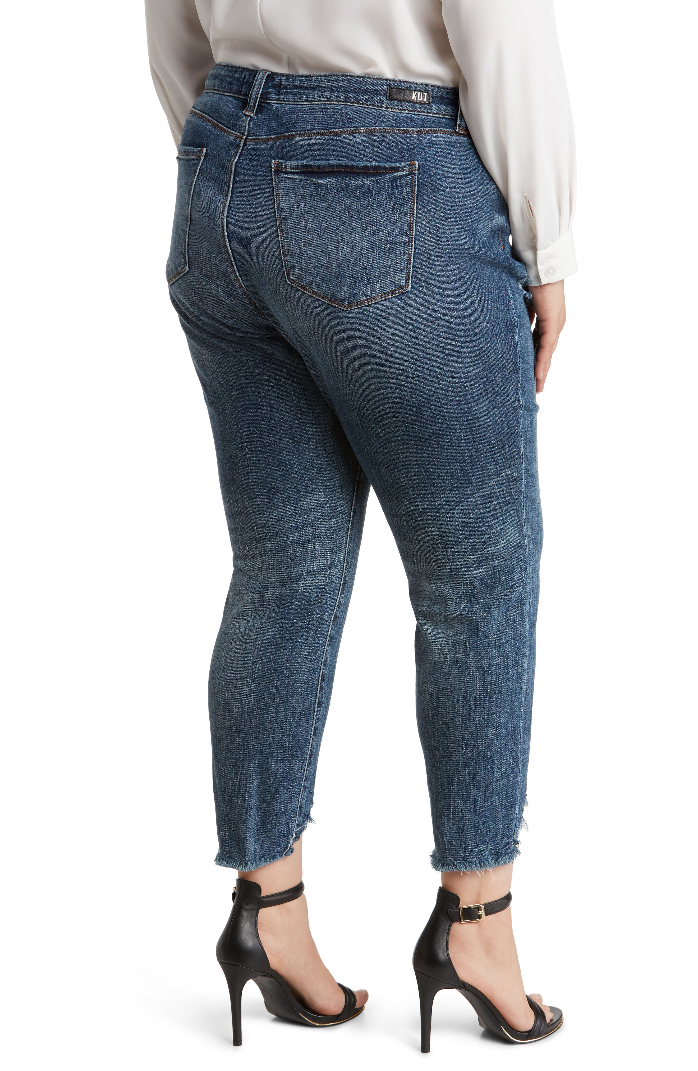 KUT from the Kloth Reese Frayed Ankle Slim Jeans (Women) | Nordstromrack