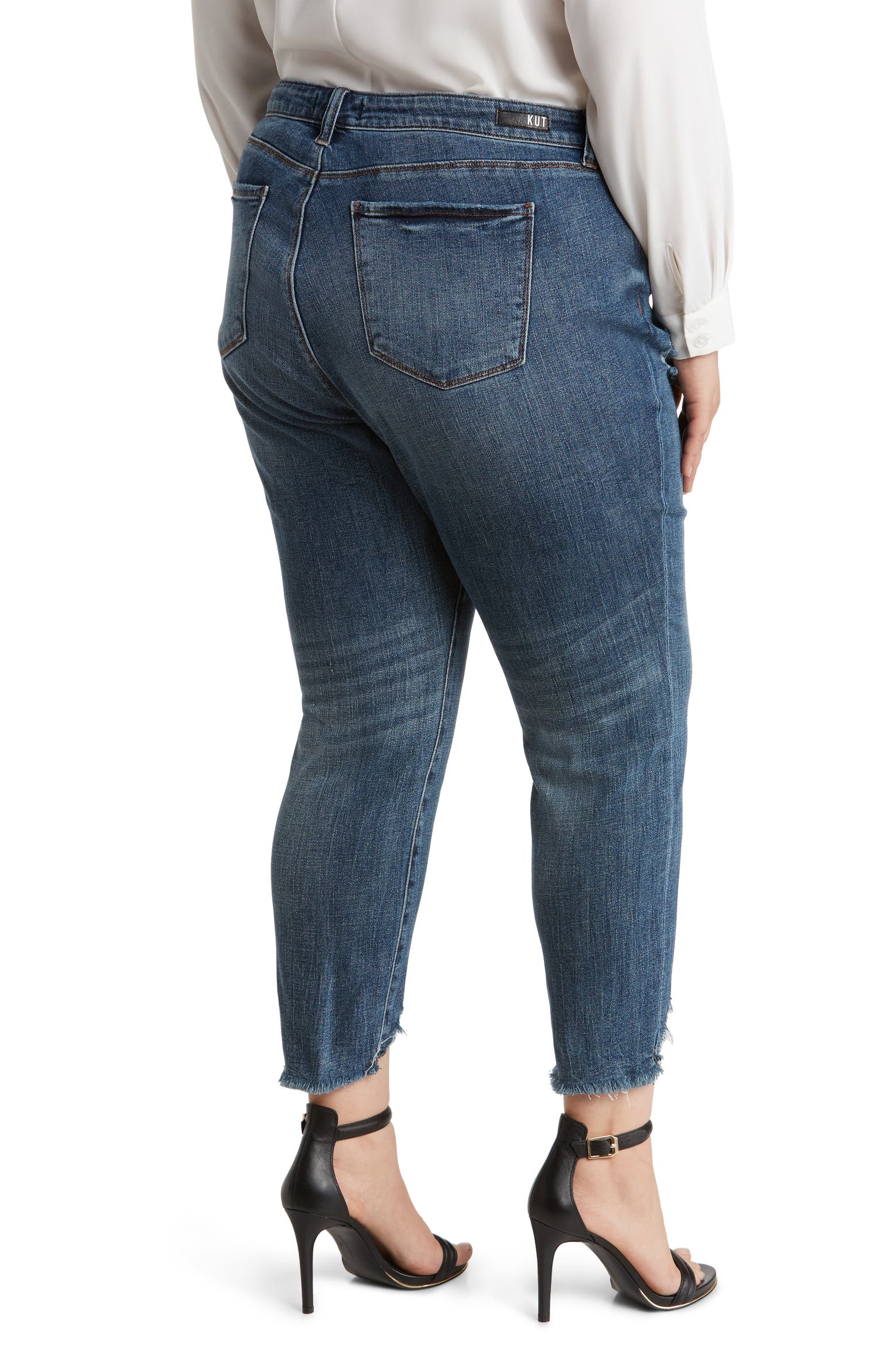 Freayed KUT from the Kloth Reese Frayed Ankle Slim Jeans (Women) | Nordstromrack