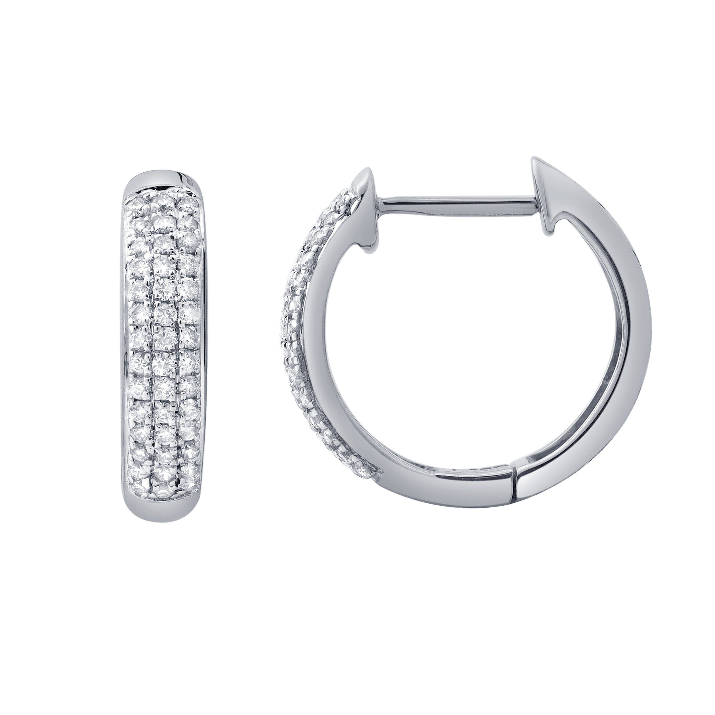 LuvMyJewelry Halo Loop 0.25 Ct 14K Gold Diamond Huggies (Women) | Nordstrom