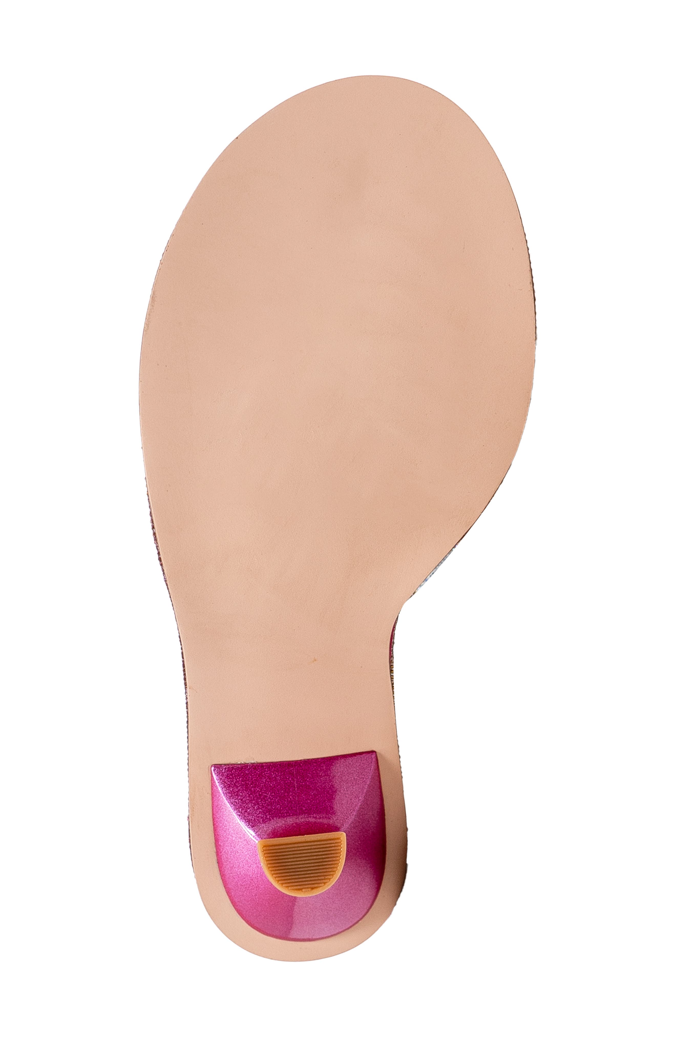 Rhinestone Butterfly Sandal, Alternate, color, FUCHSIA PU
