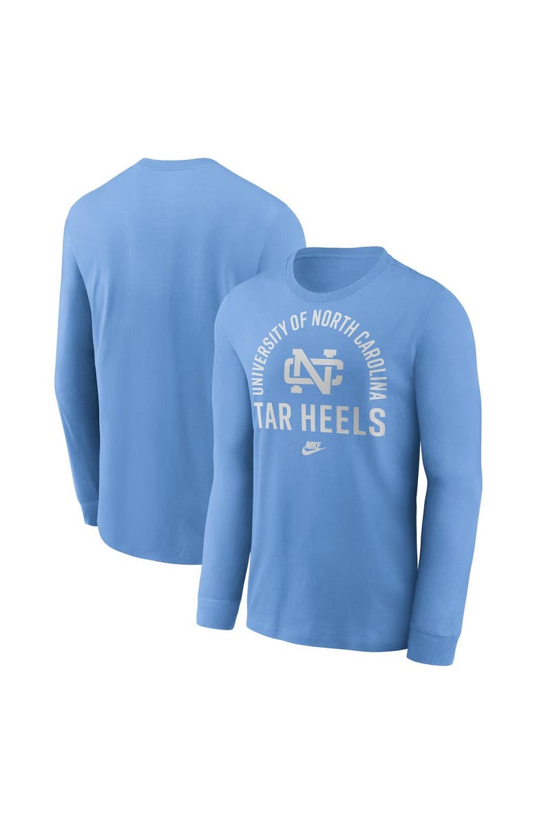 Nike Men's Nike Carolina Blue North Carolina Tar Heels Legacy Arched Logo Long Sleeve T-Shirt, Main, color, Light Blue