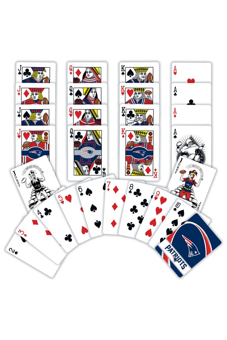 New England Patriots Playing Cards, Alternate, color, Multicolor