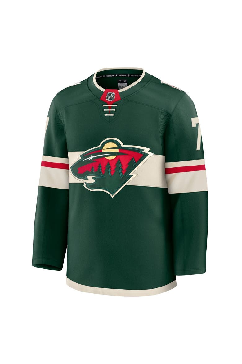 Men's Fanatics Brock Faber Green Minnesota Wild Anniversary Premium Jersey, Alternate, color, Green