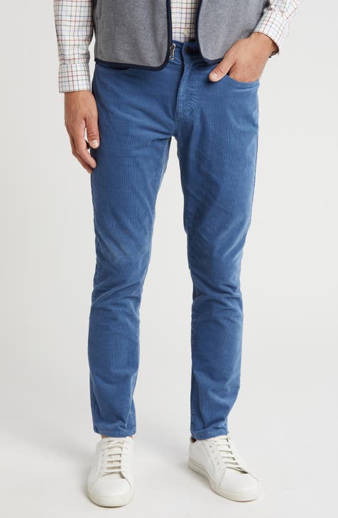 Stretch Cotton Corduroy Straight Leg Jeans