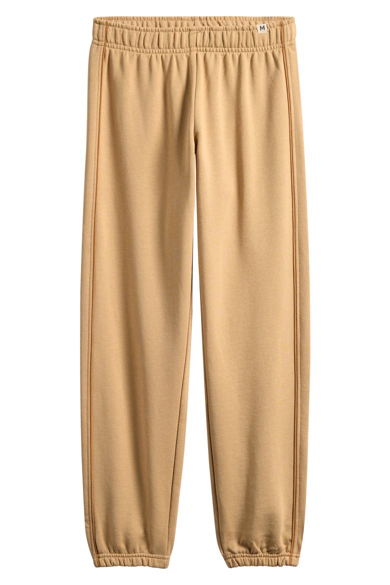Kids' Piped Organic Cotton Joggers, Main, color, BEIGE