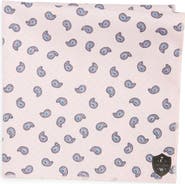 CLIFTON WILSON Paisley Cotton Pocket Square