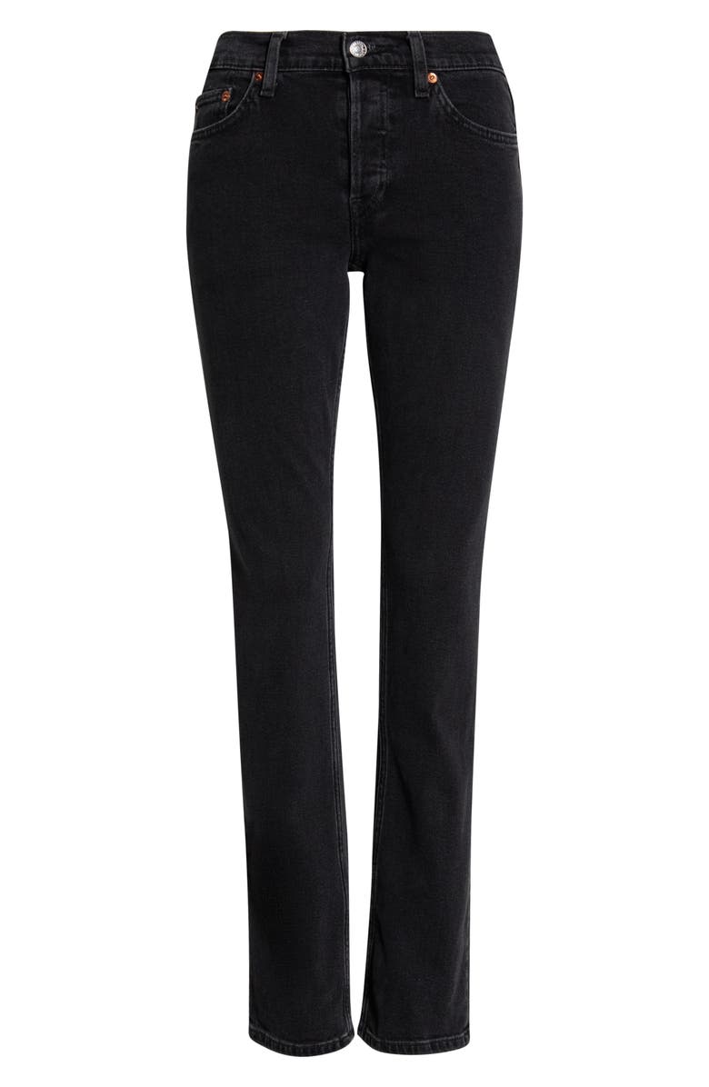 Re/Done The Slim Cigarette Jeans, Alternate, color, Backtoblack