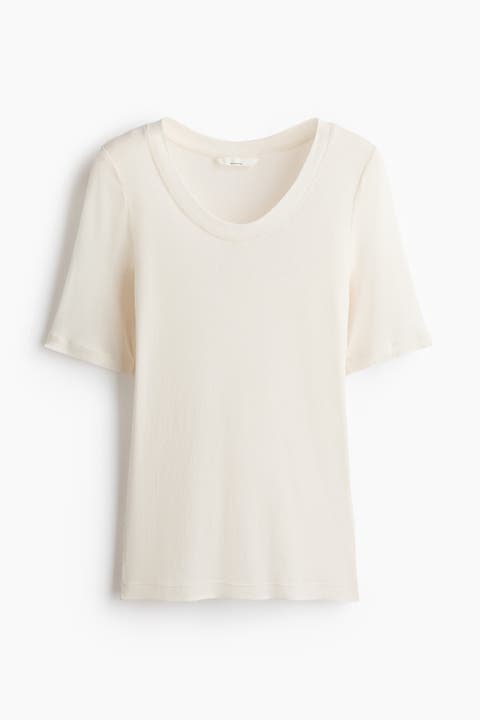 Scoop-neck Pima Cotton T-shirt