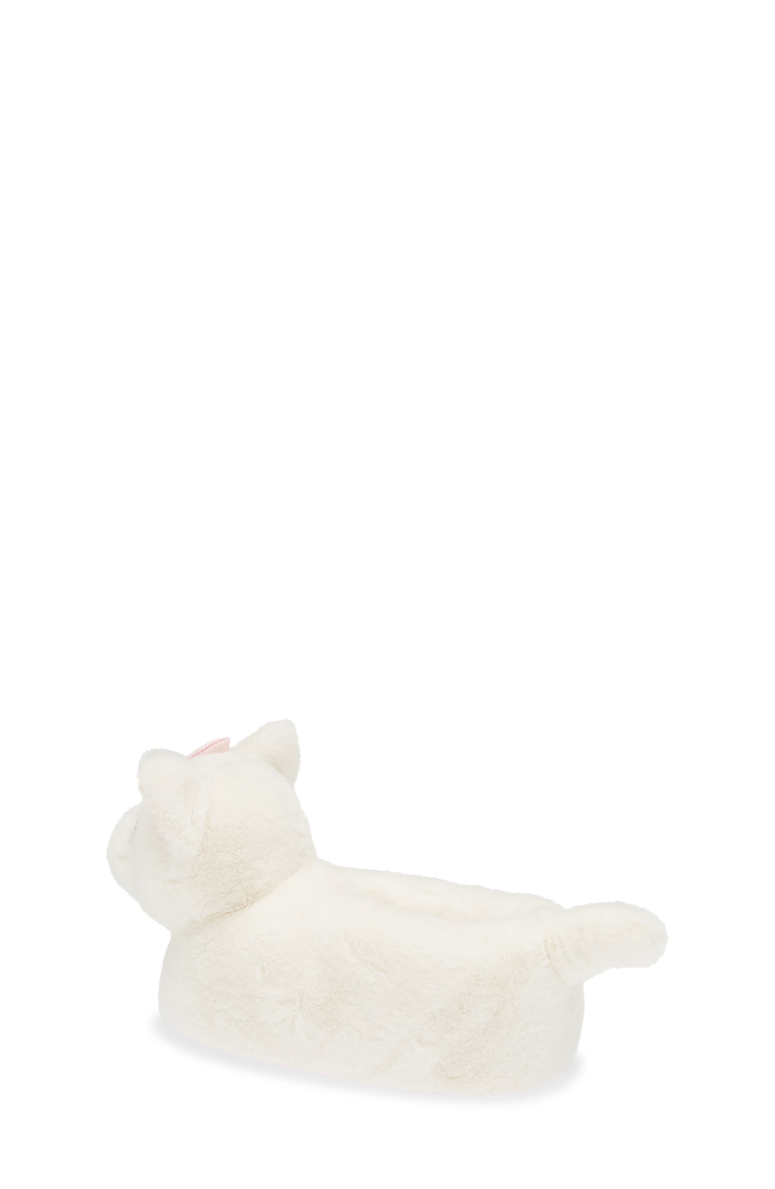 Kids' Kitty Cat Slipper, Alternate, color, IVORY