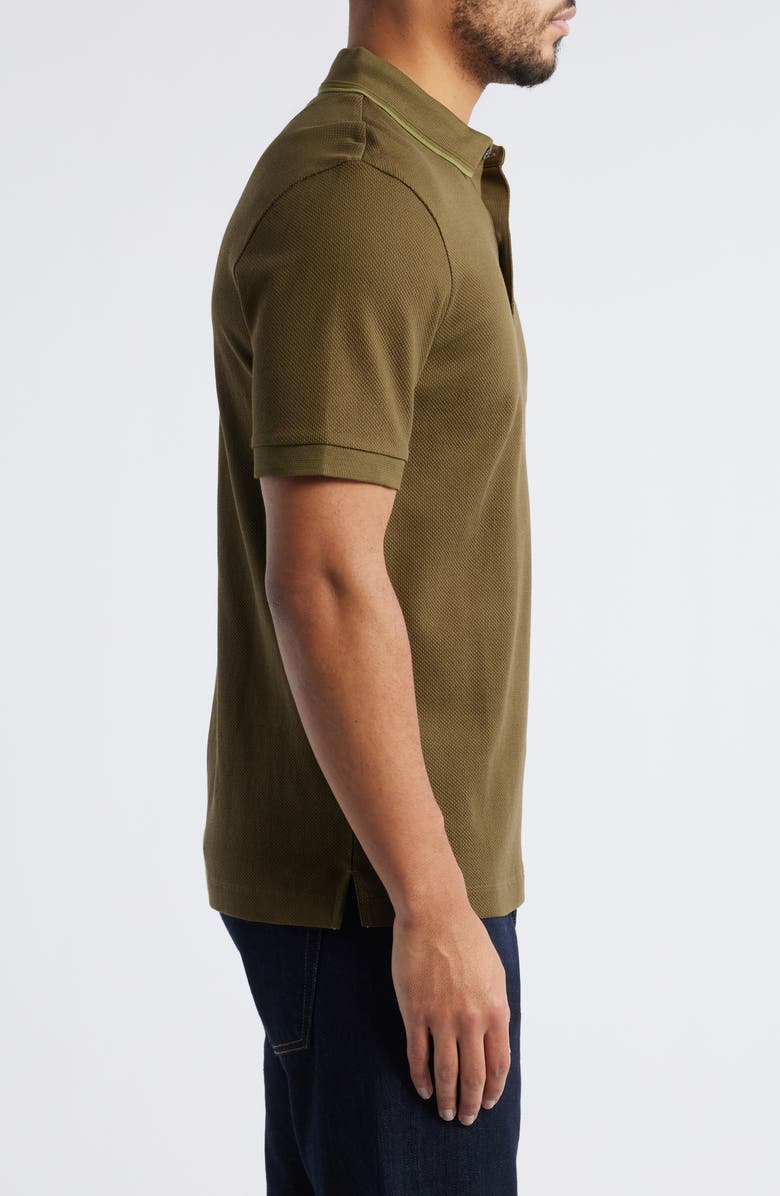 BOSS Prout Tipped Cotton Piqué Polo, Alternate, color, Dark Green