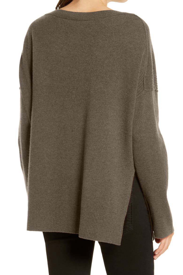 Tara Cashmere & Wool Sweater, Alternate, color, MILITARY GREEN