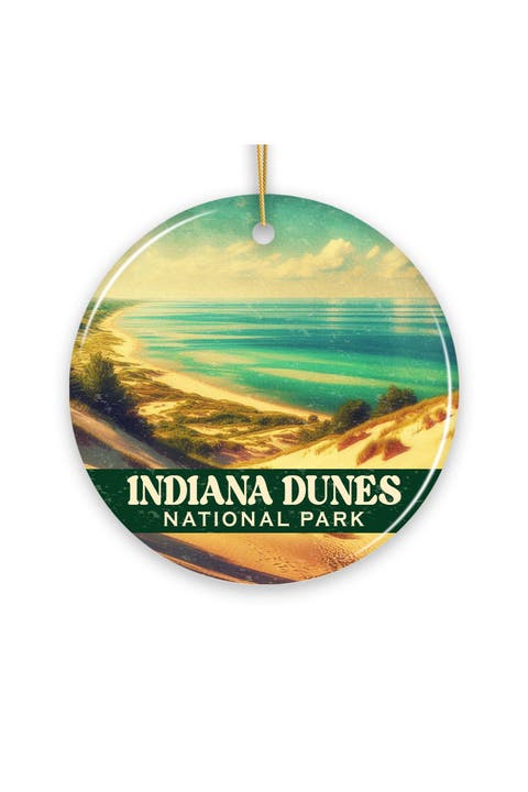 Indiana Dunes National Park Lakeshore Ceramic Ornament