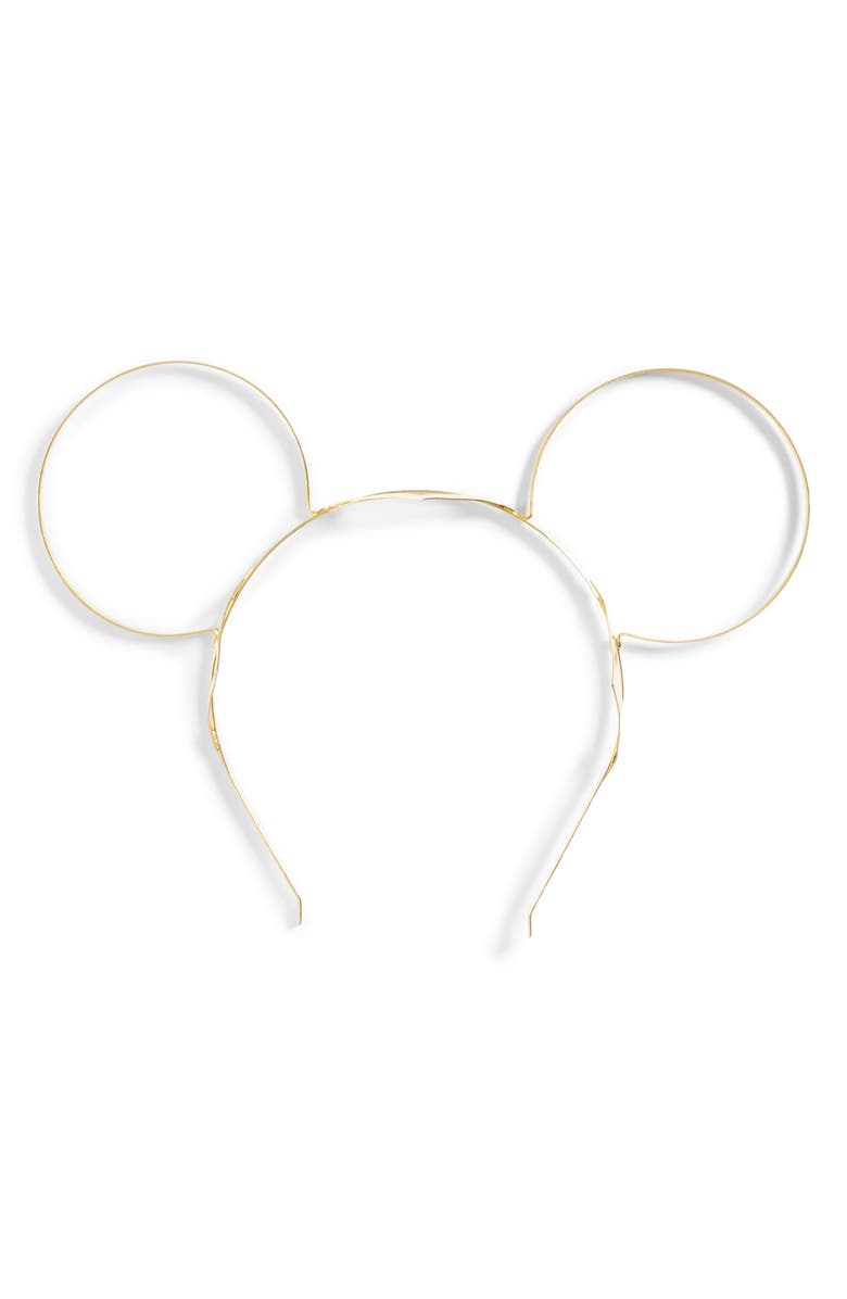 Gigi Burris Millinery x Disney Mickey Signature Mickey Gold Ears Headband, Alternate, color,