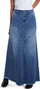 Wash Lab Denim Pieced Denim Maxi Skirt