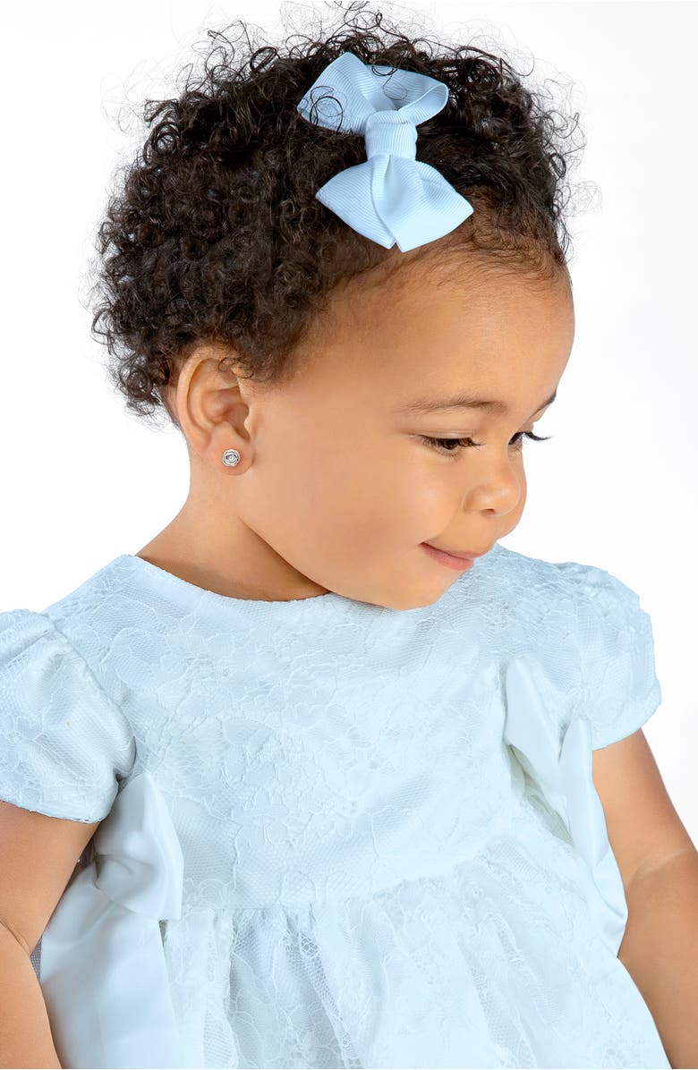 Tiny Blessings 14K Gold Blushing Rose Studs Screw Back Earrings, Alternate, color, 14K White Gold