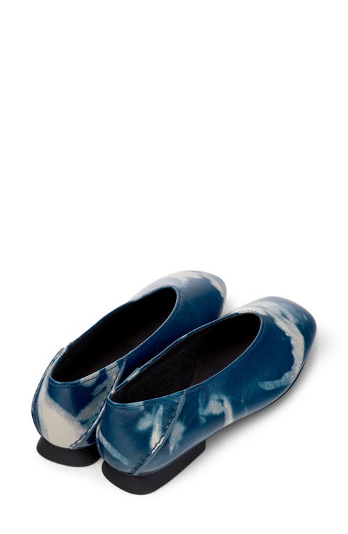 Camper Casi Myra Cloud-print Leather Ballet Flats In Black