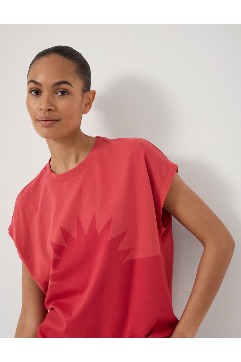 Sunburst Graphic Short Sleeve T-Shirt, Alternate, color, Ruby Red