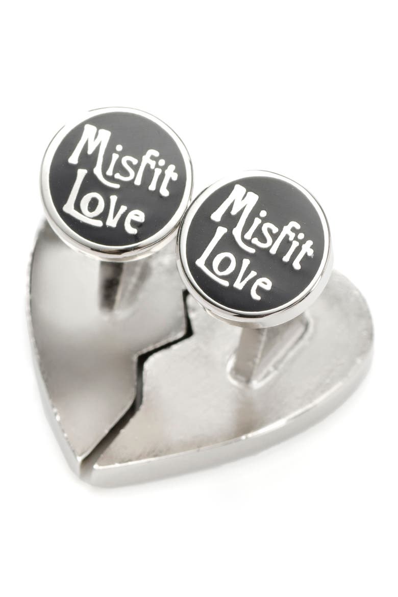 Jack & Sally Simply Meant To Be Cuff Links, Alternate, color, SILVER