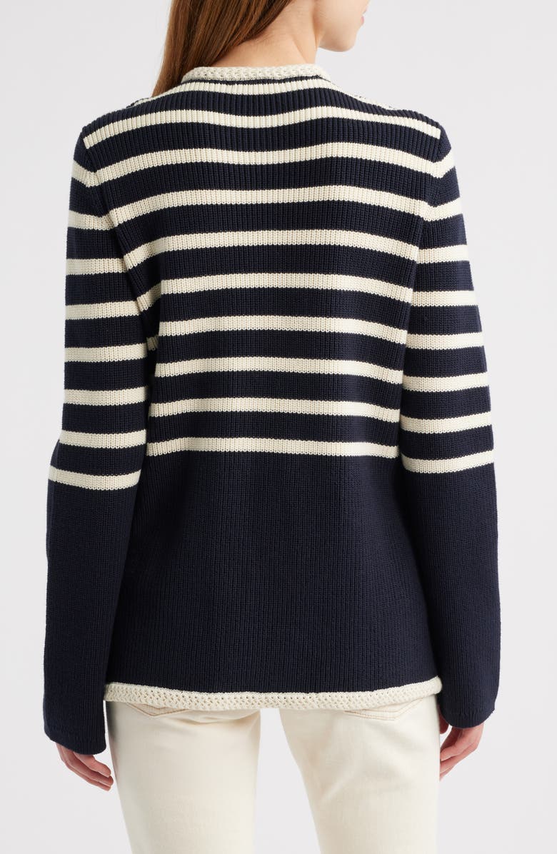 Nora Stripe Cotton Blend Cardigan