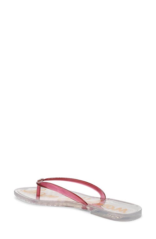 Shop Sam Edelman Dean Flip Flop In Clear Pink