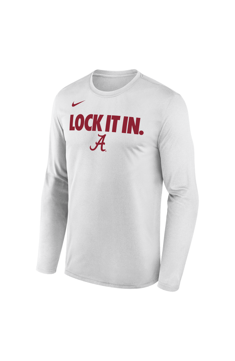 Nike Men's Nike  White Alabama Crimson Tide 2026 On-Court Bench Long Sleeve T-Shirt, Alternate, color, White