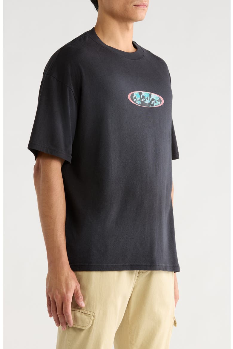 Digi Skulls Cotton Graphic T-Shirt, Alternate, color, BLACK