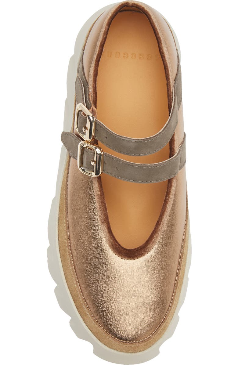 4CCCCEES Tura Ballet Platform Loafer, Alternate, color, Brass/ Brass