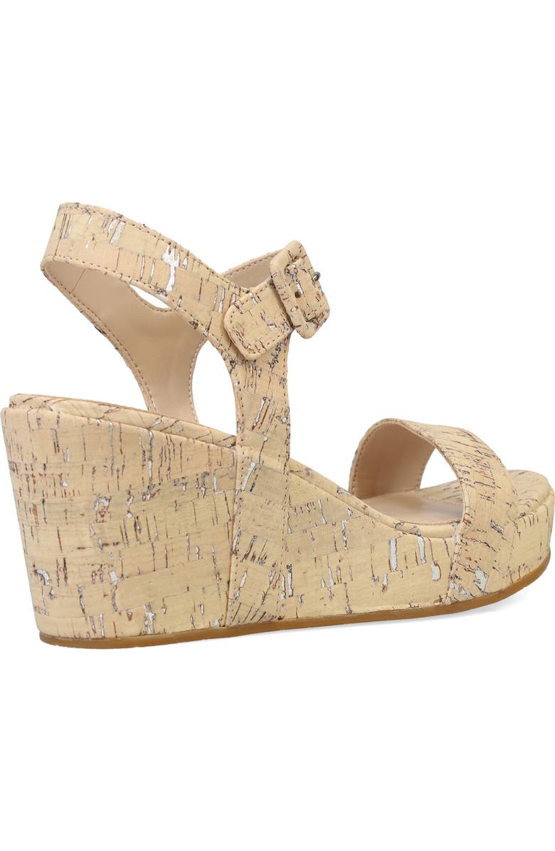 Pelle Moda Wiltz Ankle Strap Platform Wedge Sandal, Alternate, color, White Washed