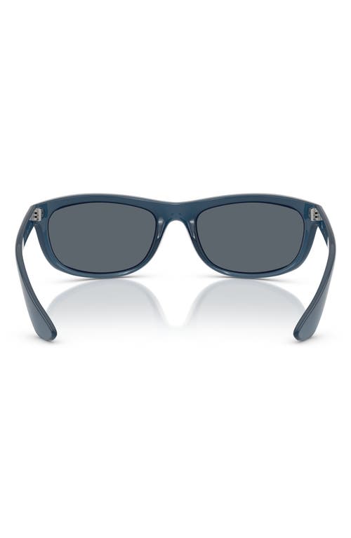Ray Ban Ray-ban 62mm Oversize Rectangular Sunglasses In Dark Blue