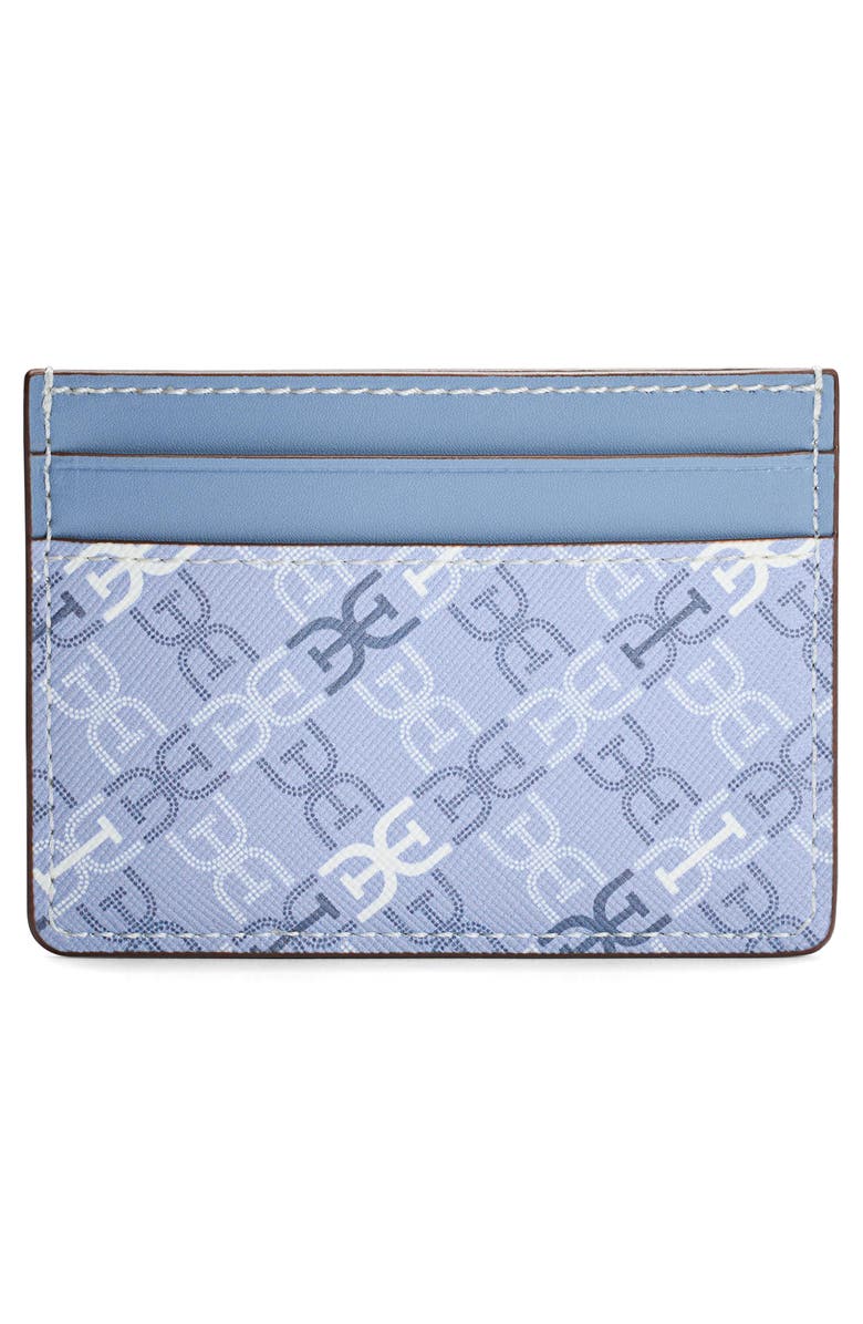 Sam Edelman Harper Monogram Faux Leather Card Case, Alternate, color, Powder Blue