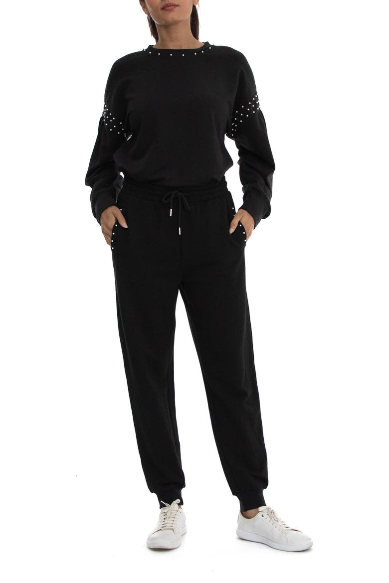 Imitation Pearl Tunic, Alternate, color, MOONLESS NIGHT