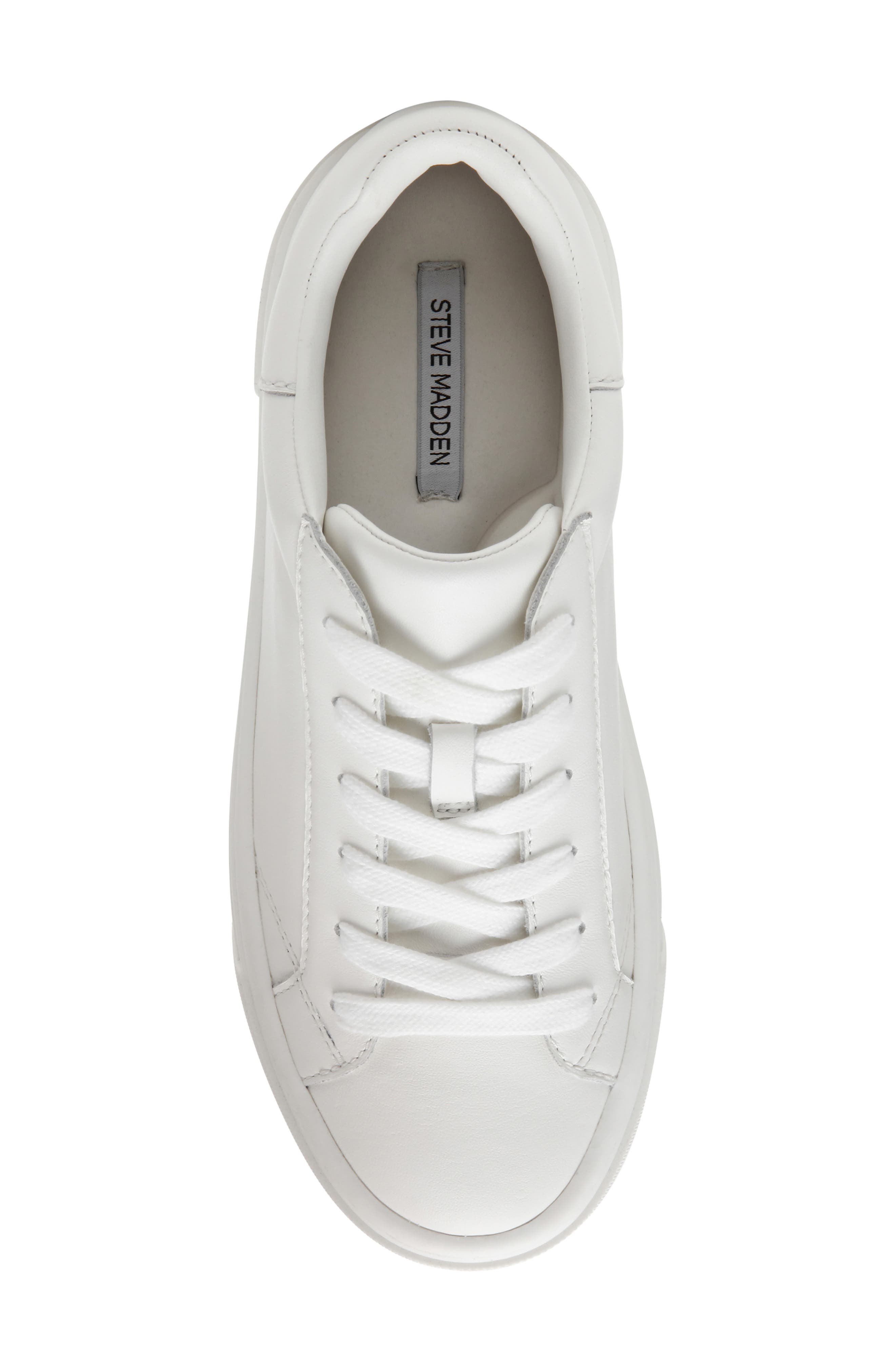 Holli Leather Platform Sneaker, Alternate, color, WHITE LEATHER