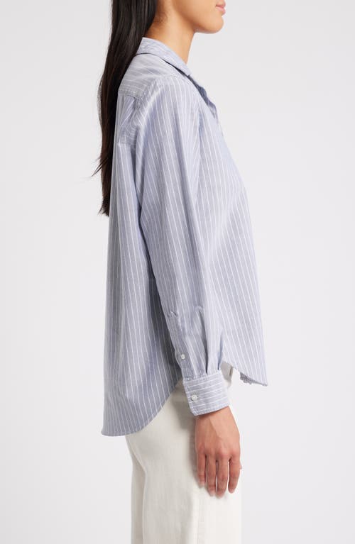 Frank & Eileen Eileen Relaxed Button-up Shirt In Navy Stripe