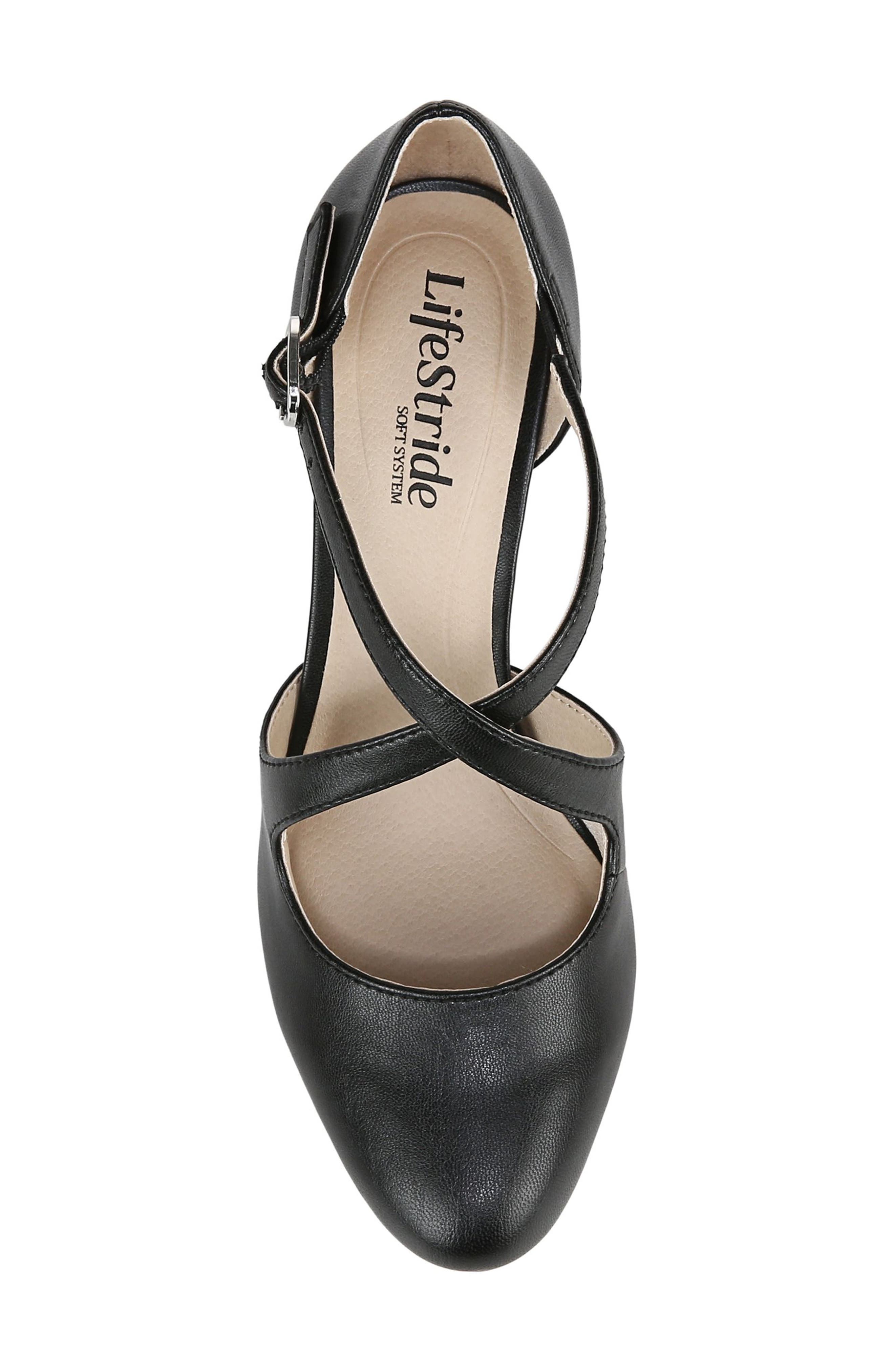 Tracy Pump, Alternate, color, BLACK LEATHER