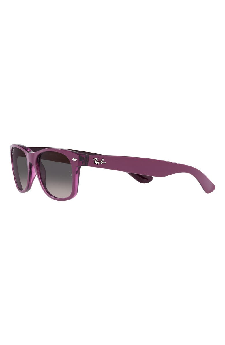 Ray-Ban New Wayfarer 58mm Polarized Square Sunglasses, Alternate, color, Violet