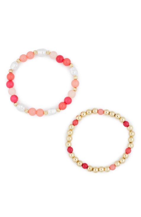 Set of 2 Beaded Bracelets