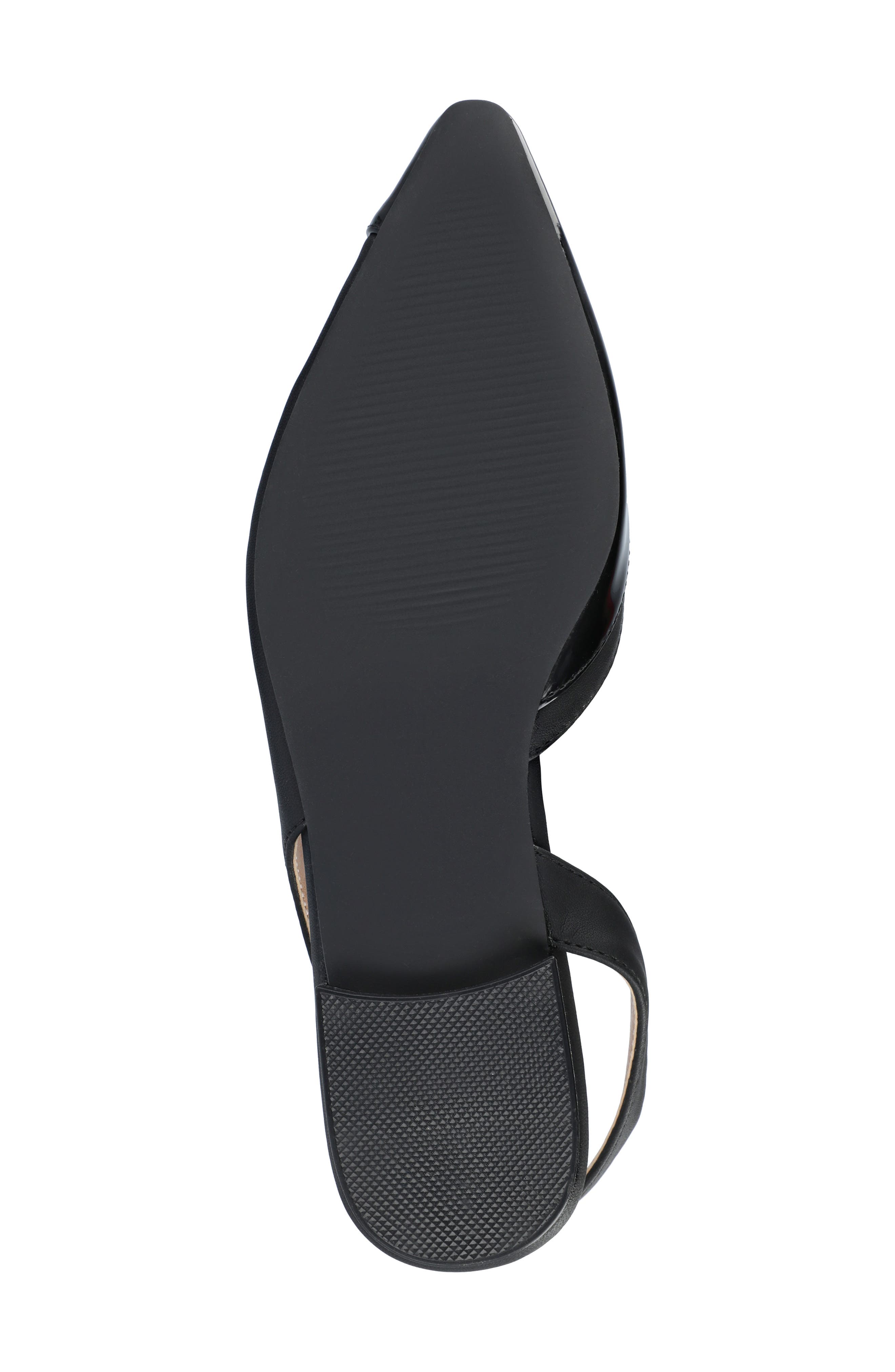 Journee Collection Daphnne Cap Toe Slingback Flat, Alternate, color, Black